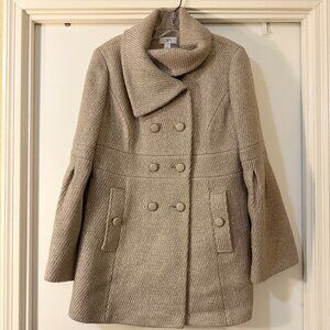Ann Taylor LOFT Golden Wool Double Breasted Winter Coat